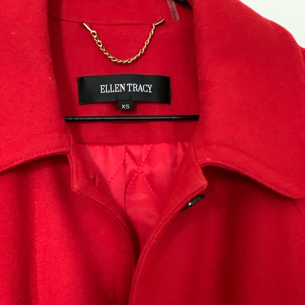 Ellen Tracy: Red wool coat